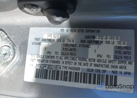 2011 Mazda Mx-5 Miata Grand Touring z USA, uszkodzony, nr VIN JM1NC2PF0B0218574